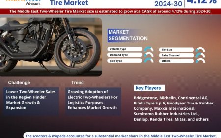 In-Depth Middle East Two-Wheeler Tire Market Analysis: Growth Trends, Size, and Demand from 2024 to 2030