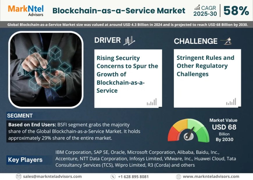 Global Blockchain-as-a-Service Market Size, Share, Growth Report 2030